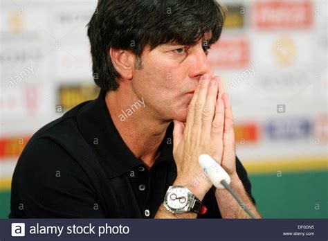 joachim jogi loew coach of the german national football team during a press conference stock
