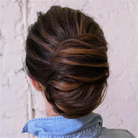 Beautiful Modern French Twist French Chignon Hairstyle Long Hair