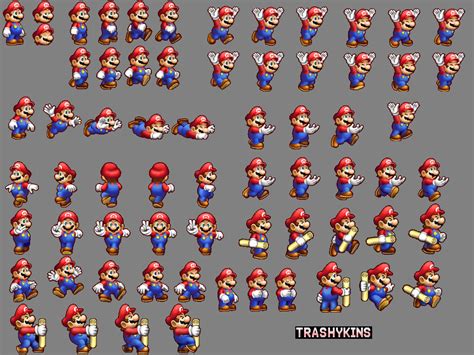 Super Mario World Mario Sprite Sheet Video Game Sprit