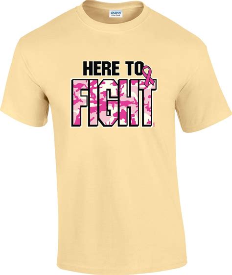 Here To Fight Cancer Breast Cancer Awareness T Shirt Ebay