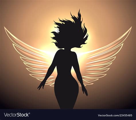 Woman With Angel Wings Royalty Free Vector Image