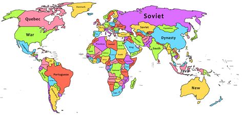 Here Is A Map That Shows Most Used Word In Every Countries Wikipedia