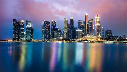 Skyline 4k Singapore Wallpapers Wallpaperaccess Nightscape Backgrounds