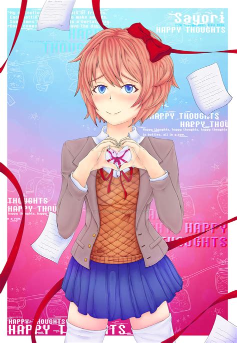 Happy Thoughts Sayori V1 Ddlc By Auragoddess On Deviantart