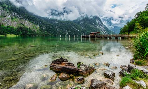 Fondos De Pantalla Alemania Montañas Lago Piedras Amarradero Obersee