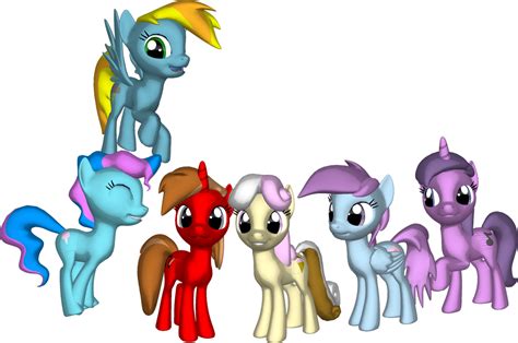 Pony Group 3d Ponylumen By Cherrycoladippindots On Deviantart