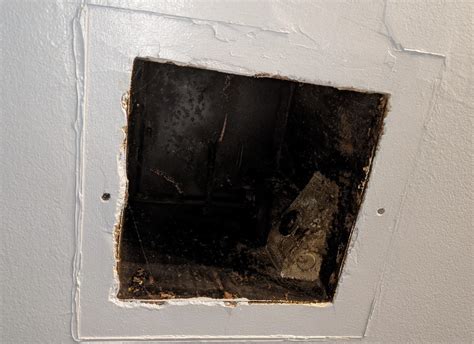 It removes airborne grease, combustion products, fumes, smoke, heat, and steam from the air by evacuation of the air and filtration. exhaust fan - How to replace or cover a hole left by ...