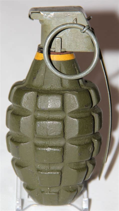 E115 Near Mint Inert Wwii Mkii Tnt Hand Grenade With M6a4c Fuse And