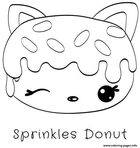 Sprinkles Donut Coloring Pages Printable