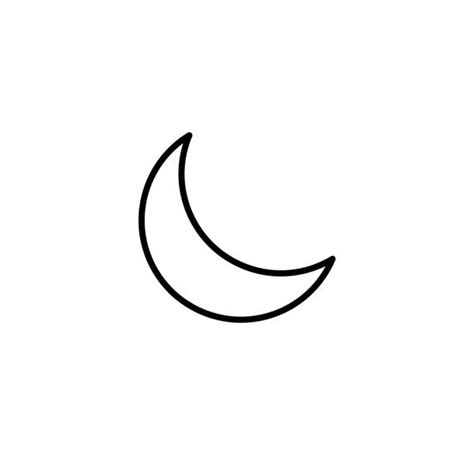 Crescent Moon Outline Illustrations Royalty Free Vector Graphics