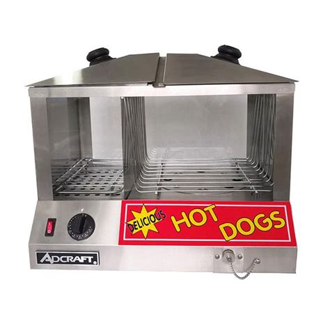 Adcraft Hds 1300w100 Hot Dog Steamer W 100 Hot Dog And 48 Bun