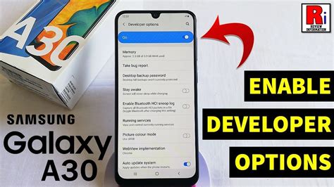 How To Enable Developer Options In Samsung Galaxy A30 Youtube