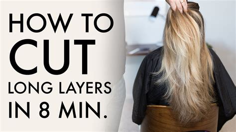 How To Cut Long Layers In 8 Min Haircut Tutorial Youtube