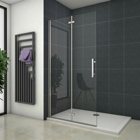 1900mm Height Wet Room Walk In Bi Fold Pivot Single Door Shower Panel