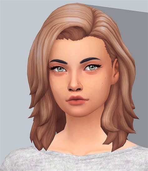My Sims 4 Blog Long Front And Medium Wavy Hair Recolors For Females By Nessiescc