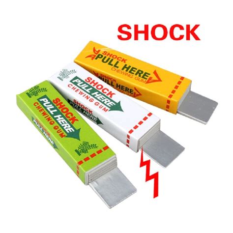 Safety Trick Joke Toy Electric Shock Shocking Chewing Gum Pull Head