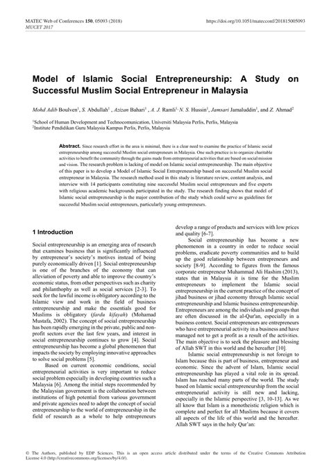 What is a young entrepreneur? (PDF) Model of Islamic Social Entrepreneurship: A Study on ...