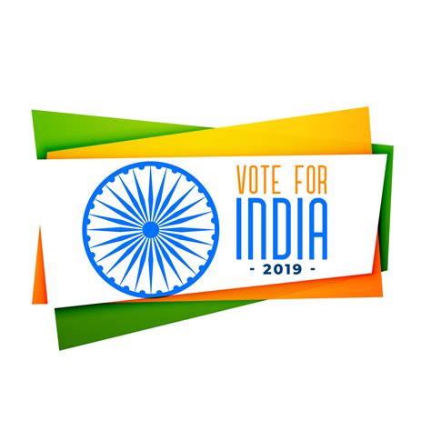 Vote India Banner In Tri Color Download Free Vector Art Stock