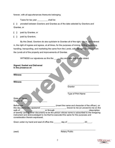 Houston Texas Quitclaim Deed Of Mineral Interests Quitclaim Deed Texas Us Legal Forms
