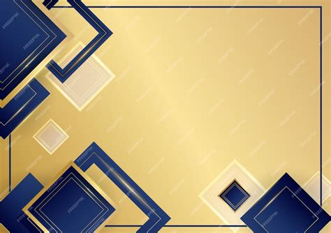 Modern Blue And Gold Abstract Background Dark Navy Blue And Gold Curve