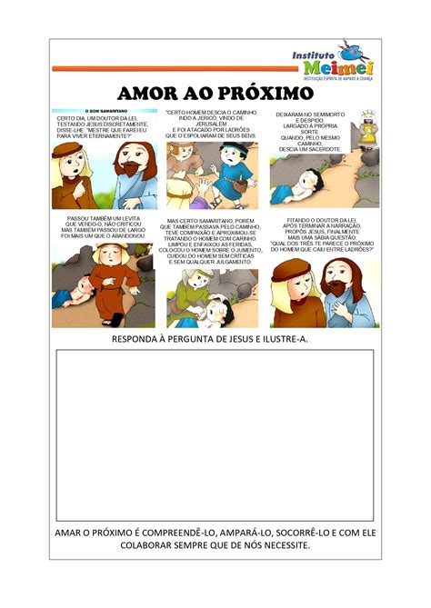 Atividades Sobre Amor Ao Proximo Para Educação Infantil
