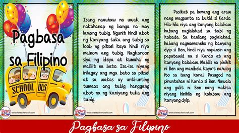 Pagbasa Tagalog Reading Materials For Grade Filipino Reading Images