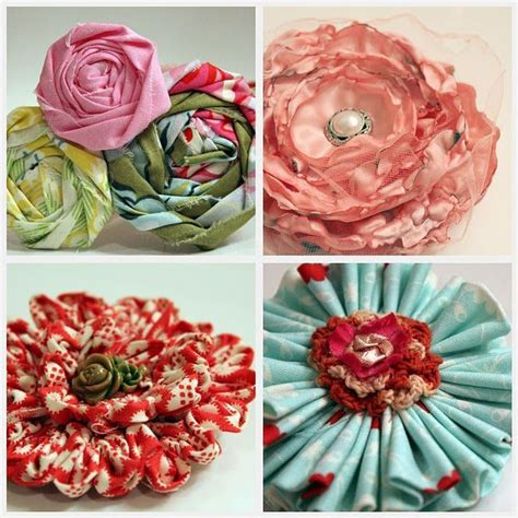 6 Different Fabric Flower Techniques Including Flat Fold Flowers