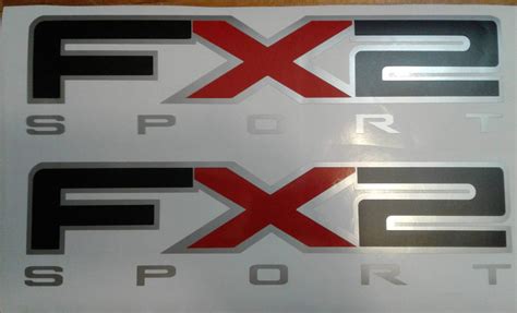 Fx2 Sport Black Matte Decal Sticker Ford Silverado 16