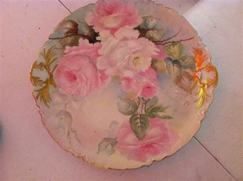 Haviland Limoges France Hand Painted 13 Charger White And Pink Roses