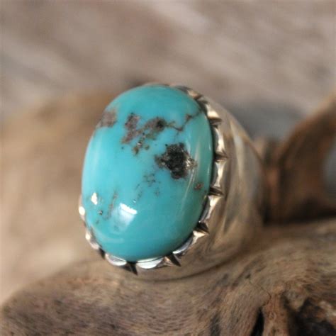 Mens Ring Heavy Sterling Silver Navajo Native American Vintage