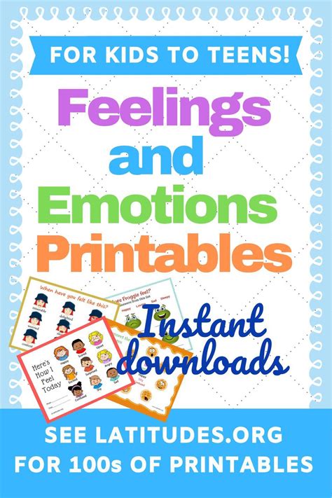 Printable Feelings And Emotions Charts For Kids Emotion Chart Feelings