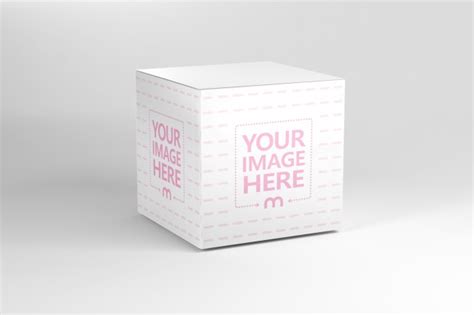 Square Cardboard Box Mockup Generator - Mediamodifier