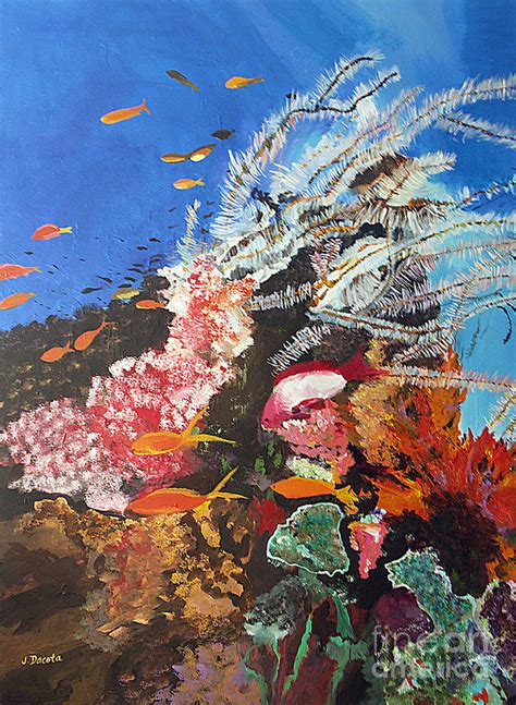 Here is a printable shopping list of everything you will need for this activity. Coral Reef No. 3 Painting by Jen Dacota