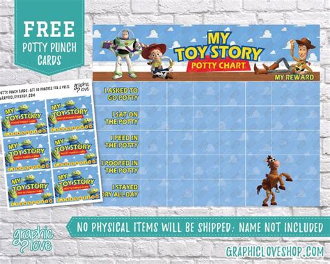 Digital Toy Story Woody Buzz Jessie Potty Chart Free