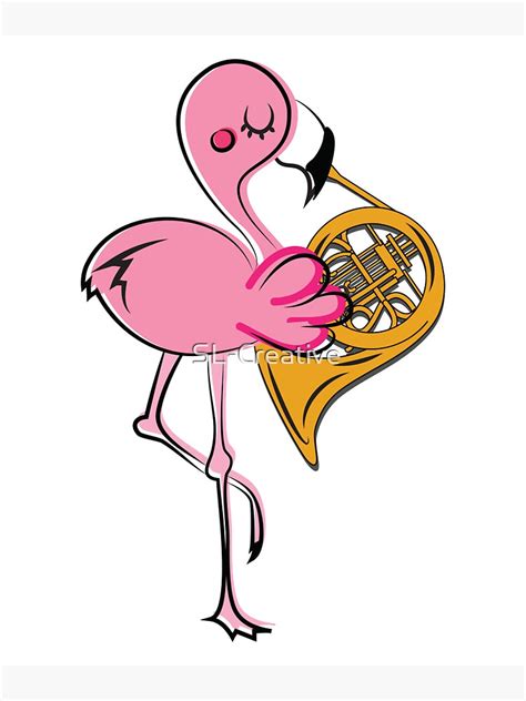 Funny French Horn Sticker By Sl Creative Redbubble