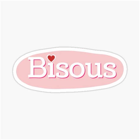 bisous french kiss bisous sticker for sale by skandicat redbubble