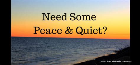 Need Some Peace And Quiet