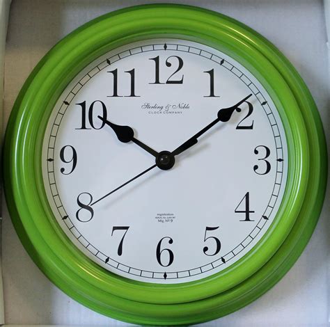 Amazon Com Sterling Noble Analog Wall Clock Lime Green Home | My XXX