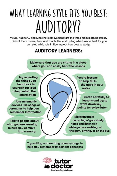 What Learning Style Fits You Best Auditory Kinesthetic Learning