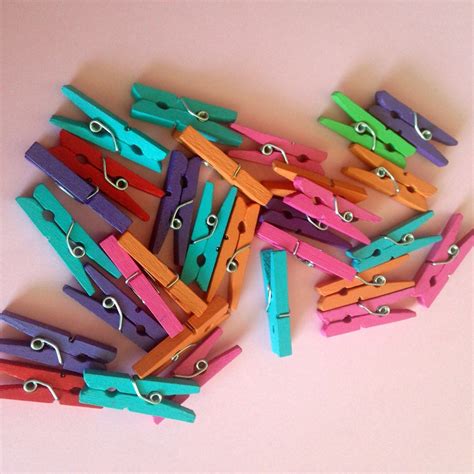 Mini Clothespins Colorful Clothespins Tiny Clothespins Cute Diy