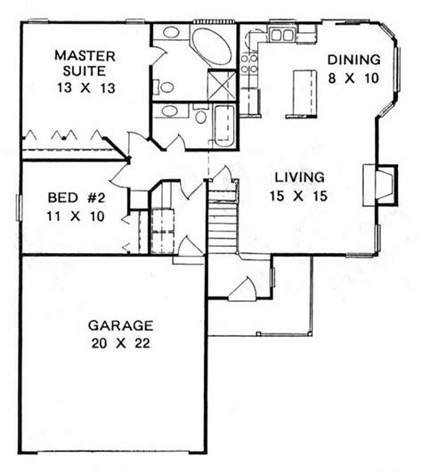 Ranch Home With 2 Bdrms 1041 Sq Ft House Plan 103 1097 Tpc