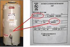 A.O. Smith. Reliance, Apollo, Maytag and State 75-gallon Propane Gas Water Heater Recalll