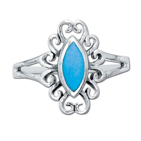 Nwr Sterling Silver Western Women S Ring With Genuine Turquoise