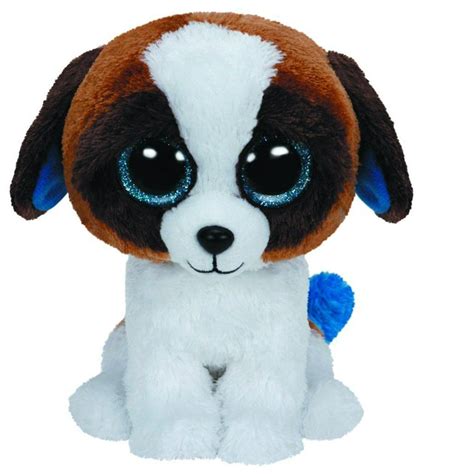 Duke Brown And White Dog Beanie Boo Medium 10 Stuffed Animal By Ty