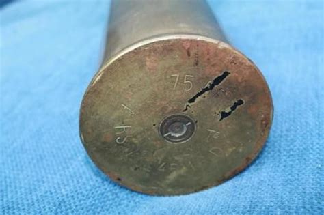 Ww1 French 75mm 1917 Dated Brass Trench Shell Case In Ww1