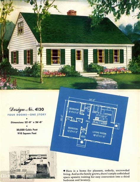 130 Vintage 50s House Plans Used To Build Millions Of Mid Century