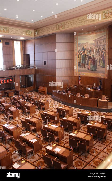 Senate Chamber Oregon State Capitol Salem Oregon Usa Stock Photo