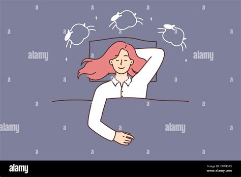 Sleeping Woman Vector Illustration Stock Vector Image And Art Alamy