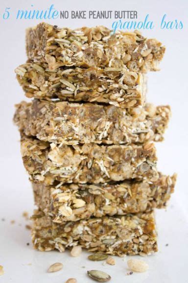 This recipe is the best and include five different flavor variations. 5 Minute No Bake Peanut Butter Granola Bars | Recipe | Granola bars peanut butter, No bake ...