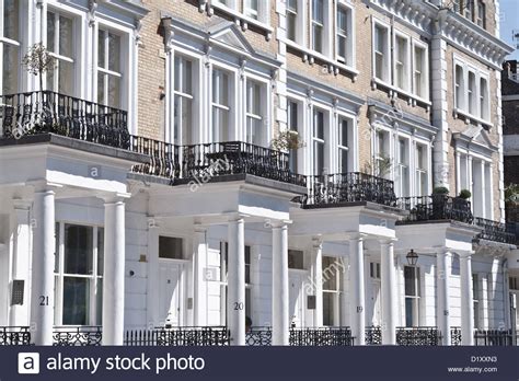 Victorian Terraced Houses In South Kensington London Stock Photo